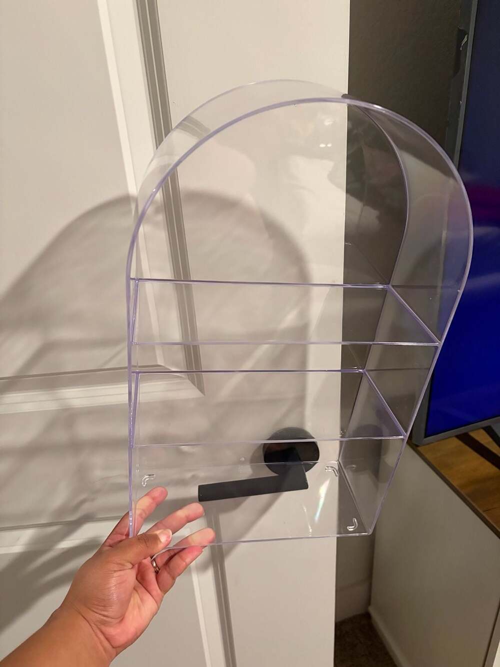 Clear Acrylic Arched Top 3-Tier Display Shelf Organizer - Picture 3 of 4